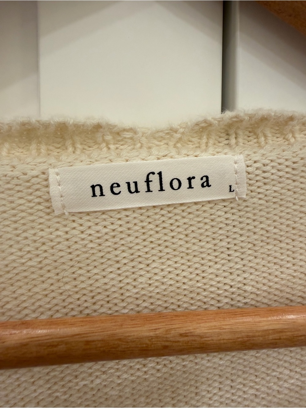 Neuflora Cream Wrap Sweater NWOT - Picture 2 of 3